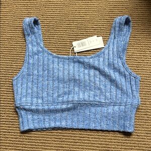 Z supply Zoe rib tank bra riviera